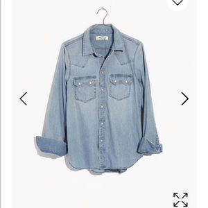 NWT Denim Western Top SZ L